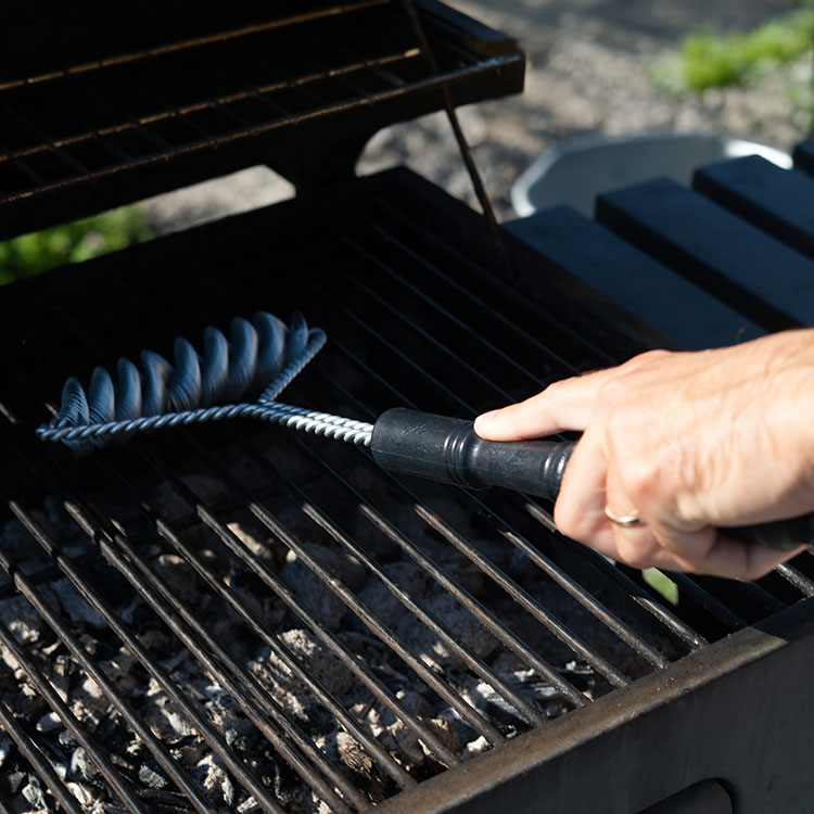 Grillborste i rostfritt stål