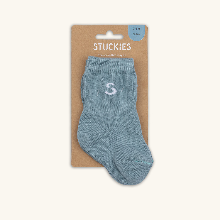 Smarta babysockor Stuckies 3-pack Blå 10-15