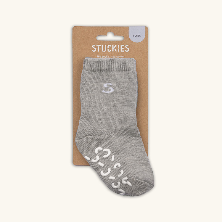 Smarta babysockor Stuckies 3-pack Grå 19-21