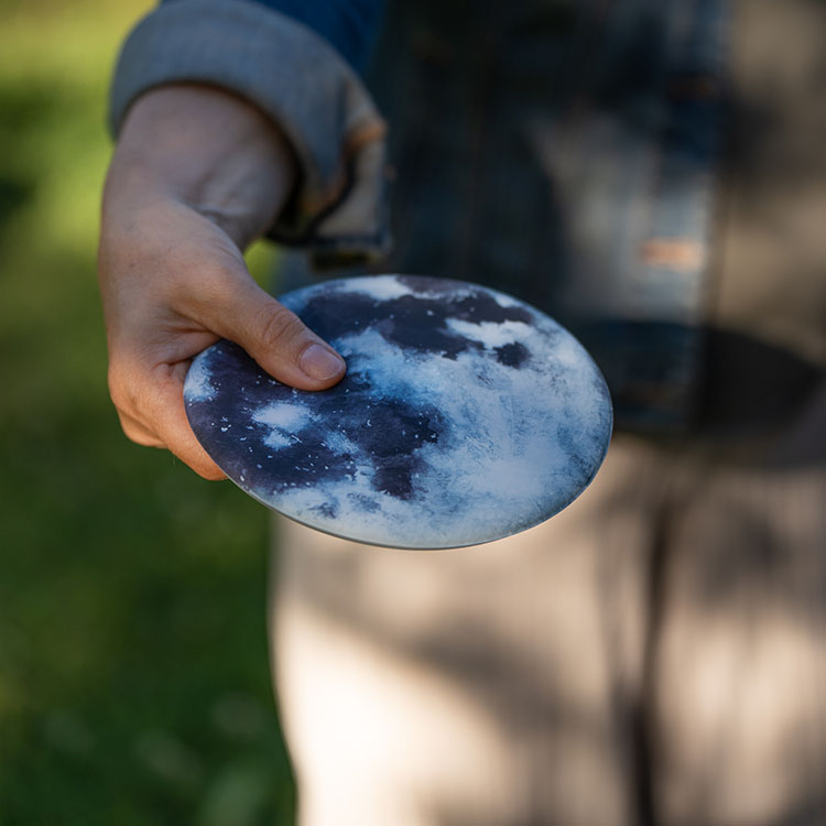 Mjuk frisbee som lyser