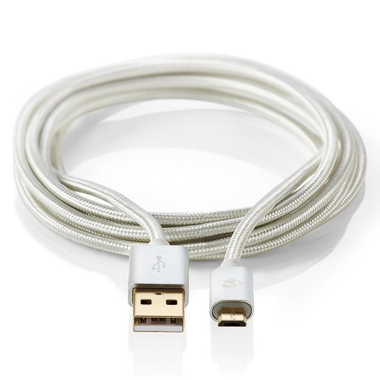 Lång USB-kabel i tyg