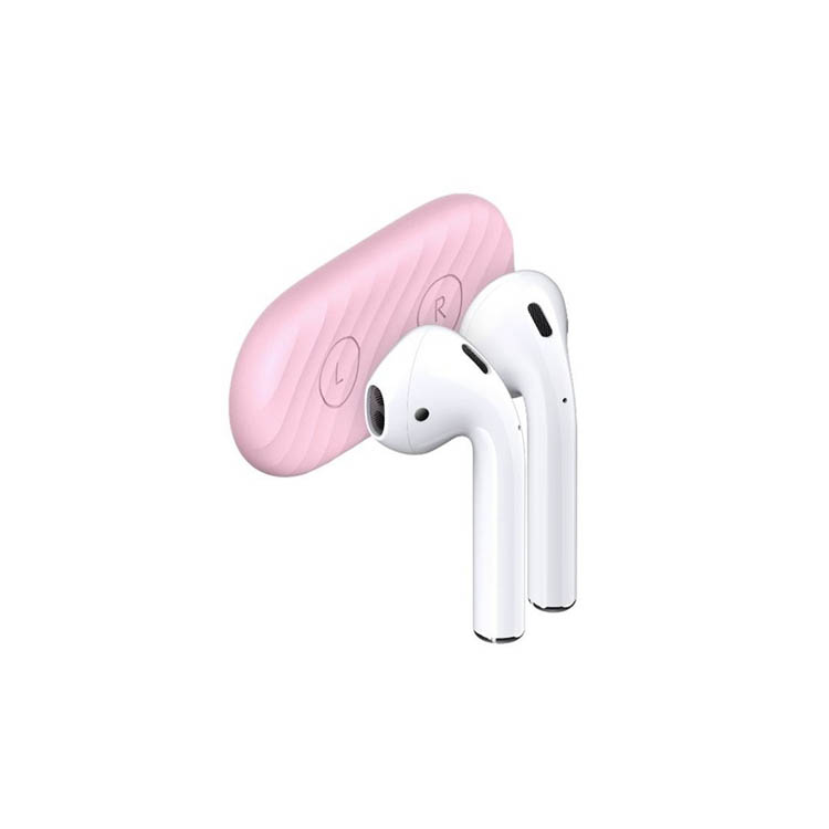 Läs mer om Magnetisk hållare för Apple AirPods, Rosa